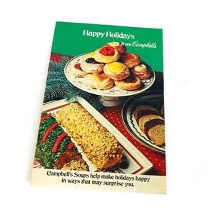 HAPPY HOLIDAYS FROM CAMPBELL'S Vintage Advertising Recipe Book